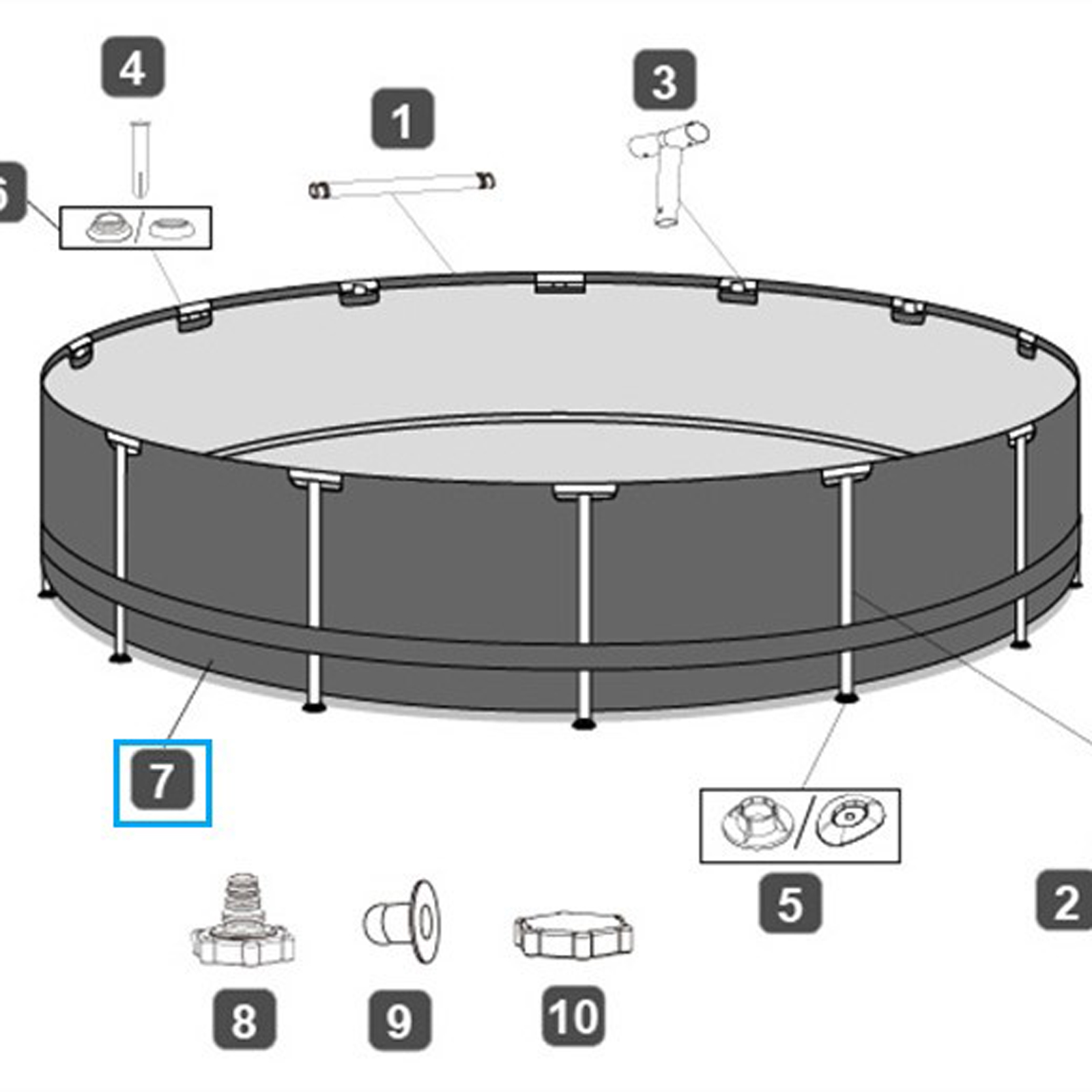 Pool Liner for Steel Pro MAX™ Pool 457cm x 107cm