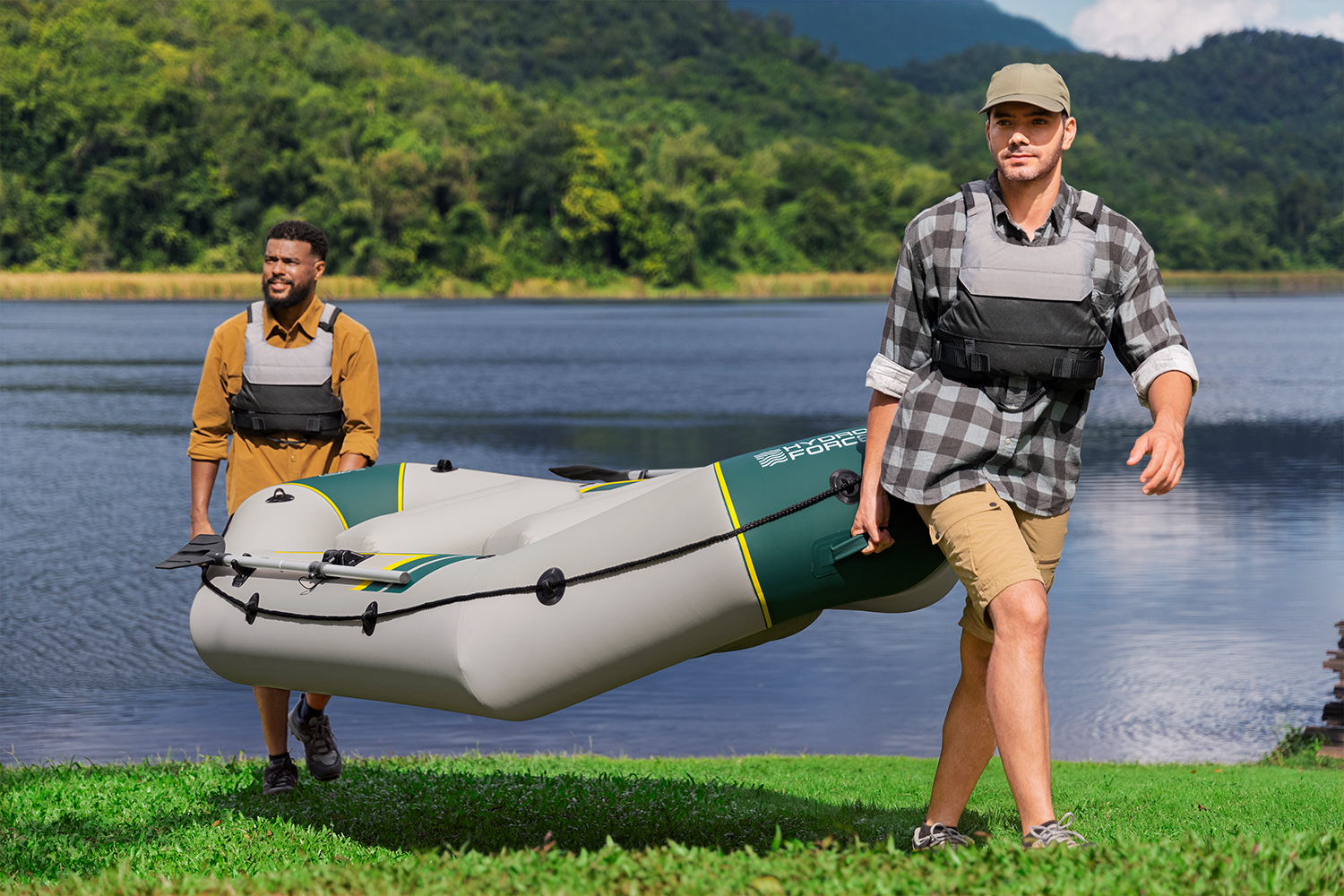 Hydro-Force™ Schlauchboot Komplett Set Ranger Elite™ X3 295 x 130 x 46 cm
