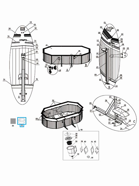 Bestway® Spare Part Self-adhesive tape 3M for Hydrium™ steel wall pools