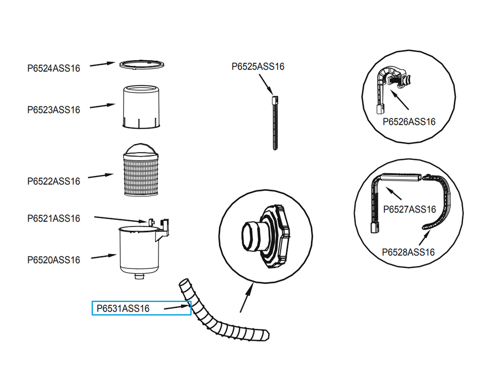 Bestway® Spare Part Hose for Flowclear™ surface skimmer and cleaning kit (58233, 58237)
