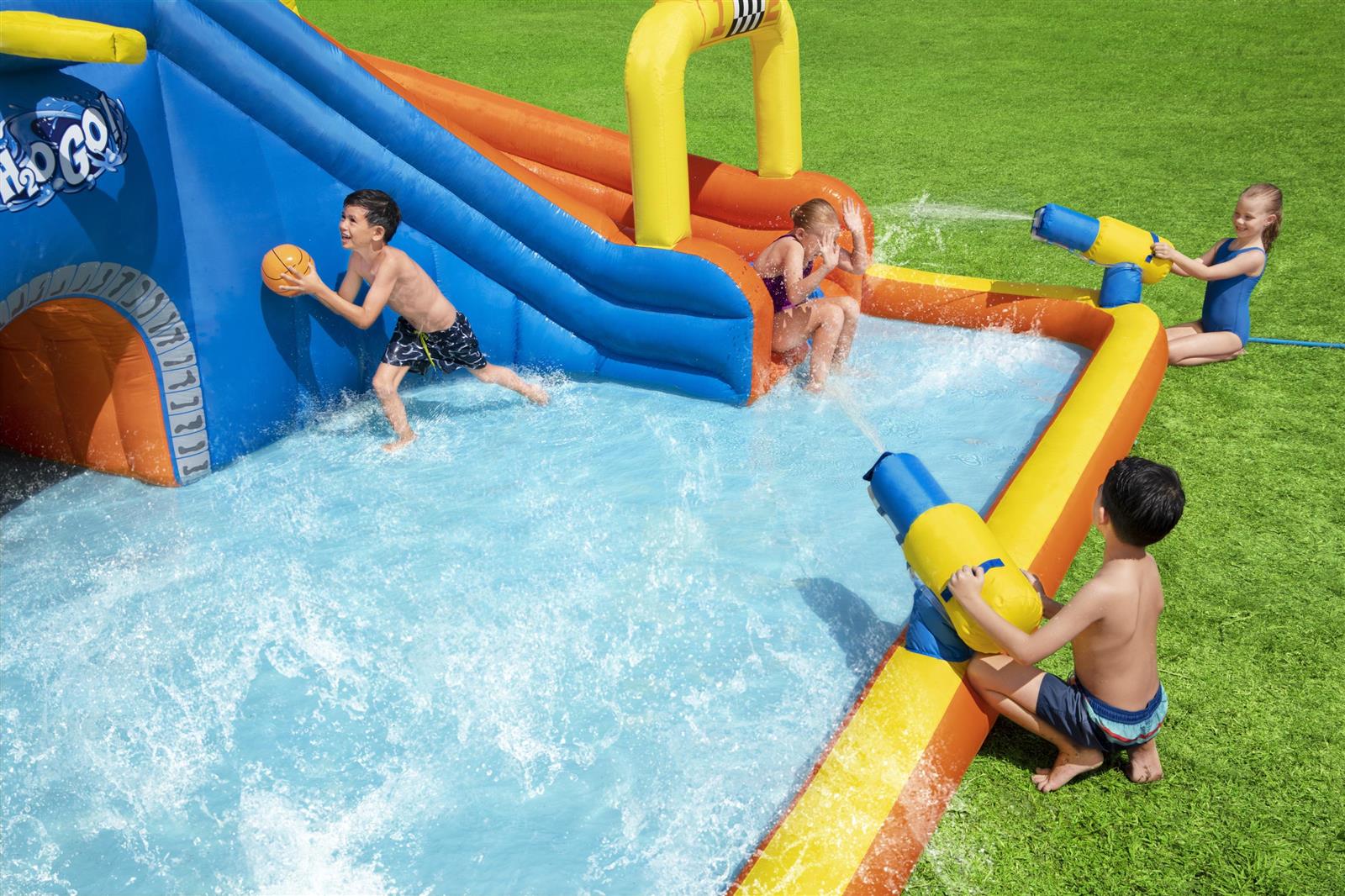 H2OGO!® Mega-Wasserpark mit Dauergebläse Speedway 551 x 502 x 265 cm