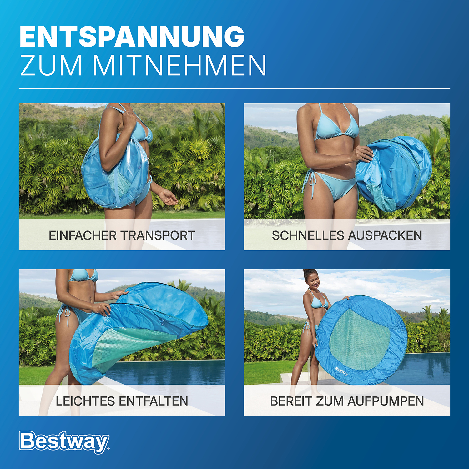 Flex 'n Fold™ Poolmatte 106 x 105 cm