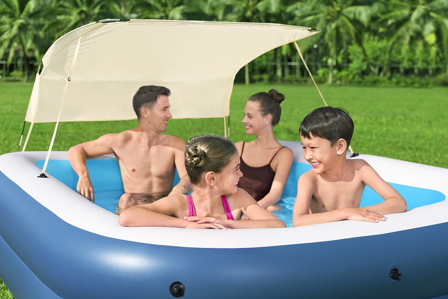 Family Pool Summer Bliss™ mit Sonnenschutzdach 254 x 178 x 140 cm