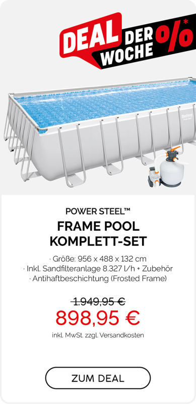 Power Steel™ Frame Pool Komplett-Set 956 x 488 x 132 cm