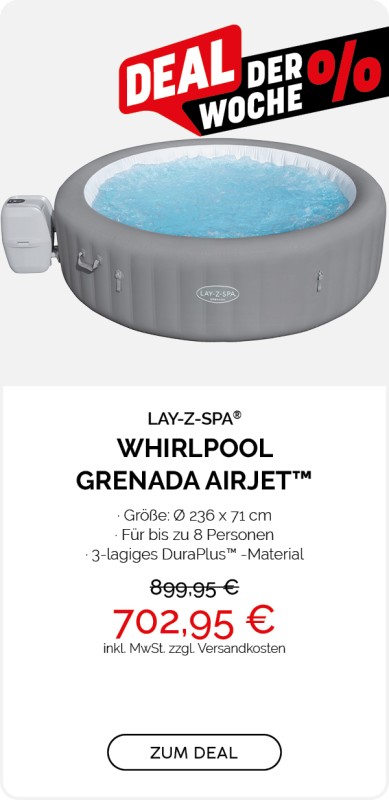 LAY-Z-SPA® Whirlpool Grenada AirJet™ Ø 236 x71 cm, rund