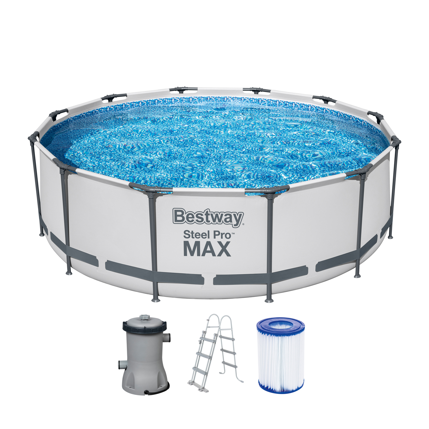 Bestway Bestway 56408 Steel Pro MAX runder Pool cm Ø 305x76 h mit Rahmen für den Garten 