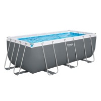 Power Steel™ Solo Pool ohne Zubehör 412 x 201 x 122 cm, grau, eckig