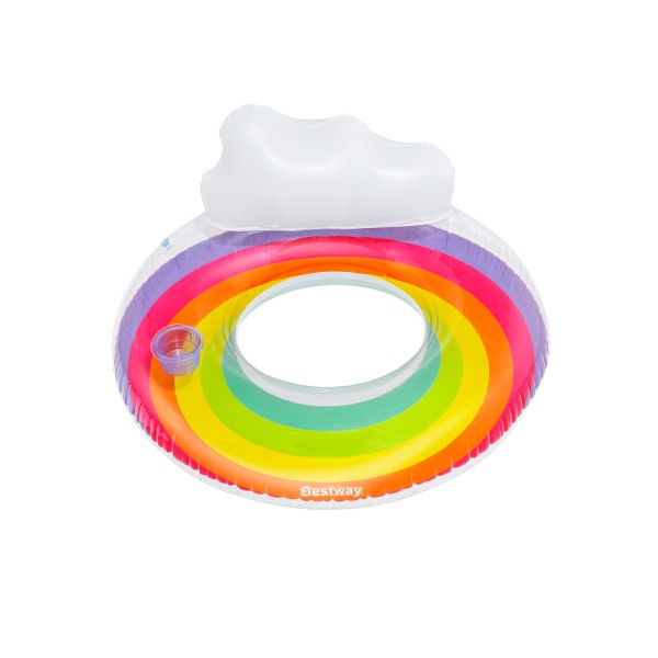 Rainbow Dreams™ Schwimmring mit Kopfstütze Ø 107 cm