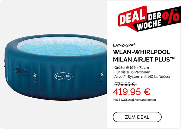 LAY-Z-SPA® WLAN-Whirlpool Milan AirJet Plus™