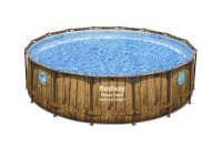 Power Steel™ Swim Vista Series™ Solo Pool ohne Zubehör  Ø 488 x 122 cm, Holz-Optik (Pinie), rund