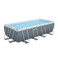 Power Steel™ Solo Pool ohne Zubehör 488 x 244 x 122 cm, Marmor-Optik (Schiefergrau), eckig