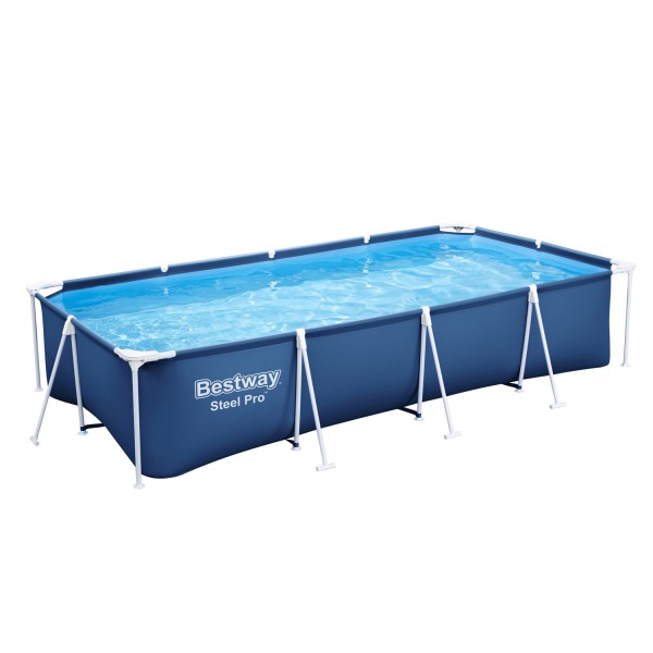 Steel Pro™ Frame Pool ohne Pumpe 400 x 211 x 81 cm , dunkelblau, eckig