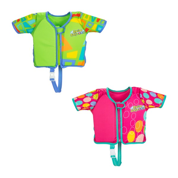 Swim Safe ABC™ Schwimmweste mit Textilbezug + Ärmeln Stufe B Aqua Star™ 1-6 Jahre, sortiert